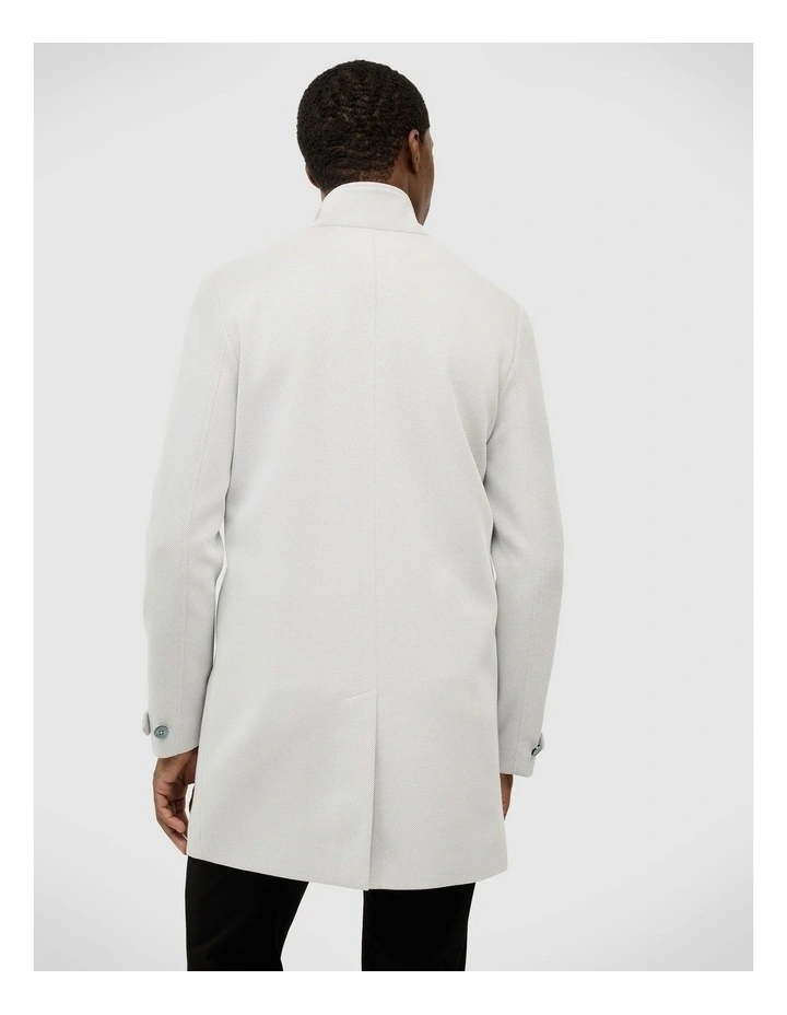 Burrows Funnel Neck Performance Coat in Silver image 5