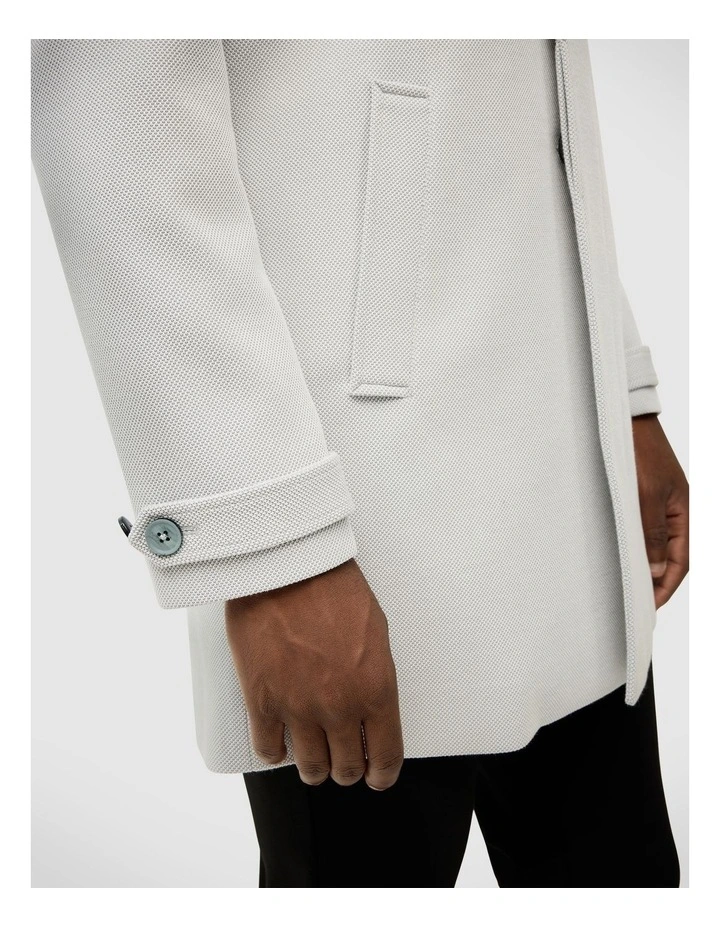Burrows Funnel Neck Performance Coat in Silver image 7