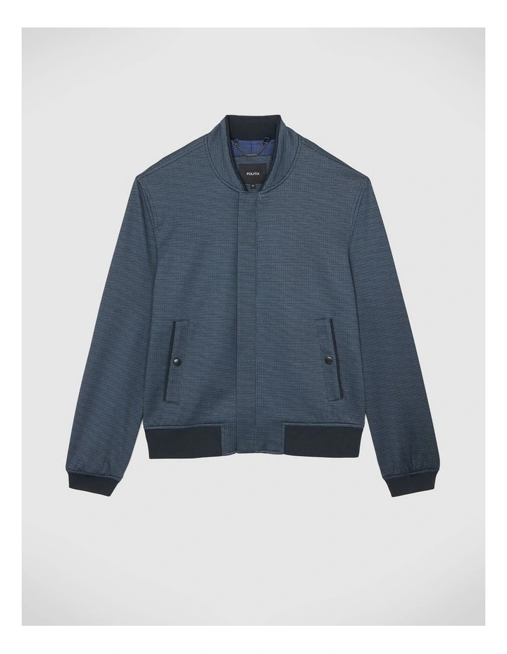 Curnin Check Performance Bomber in Navy image 2