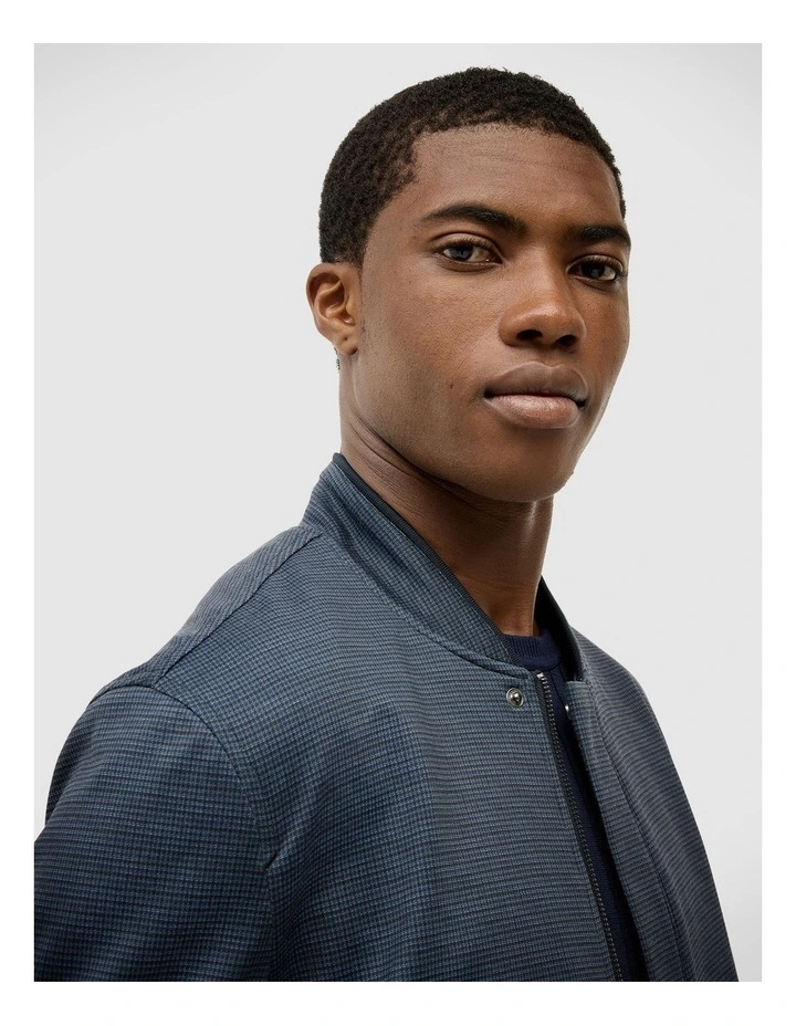 Curnin Check Performance Bomber in Navy image 3