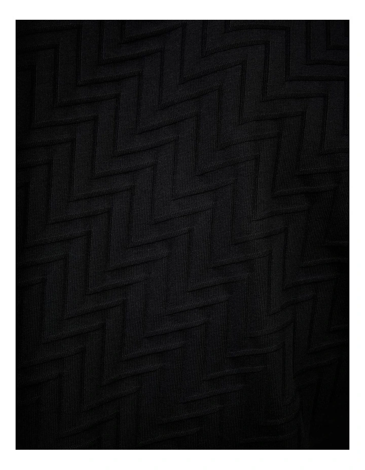 Lee Zip Up Polo in Black image 6