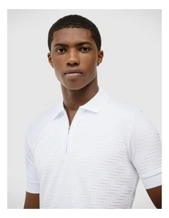 Lee Zip-up Polo in White