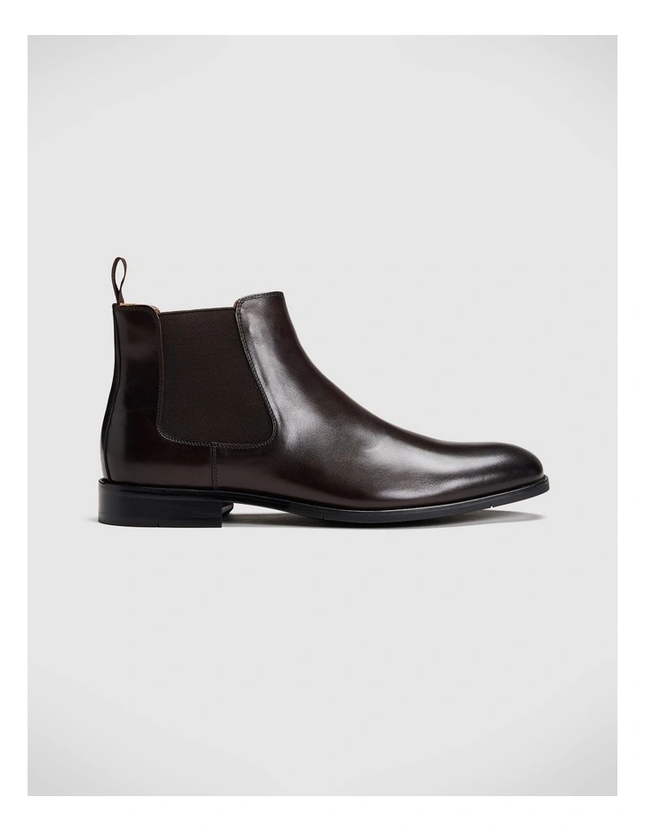 Henshaw Chelsea Boot in Dark Brown image 2