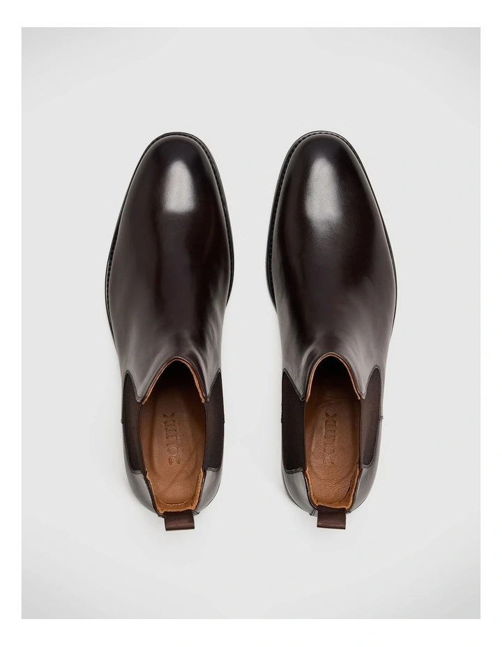 Henshaw Chelsea Boot in Dark Brown image 3