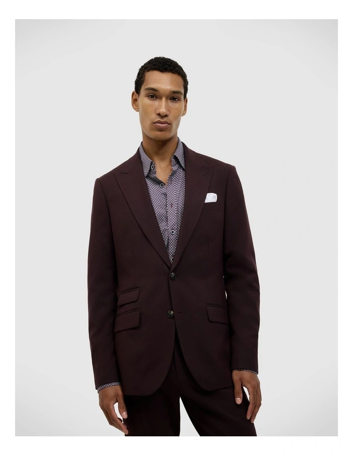 Elliot Tailored Jacket in Burgundy image 1