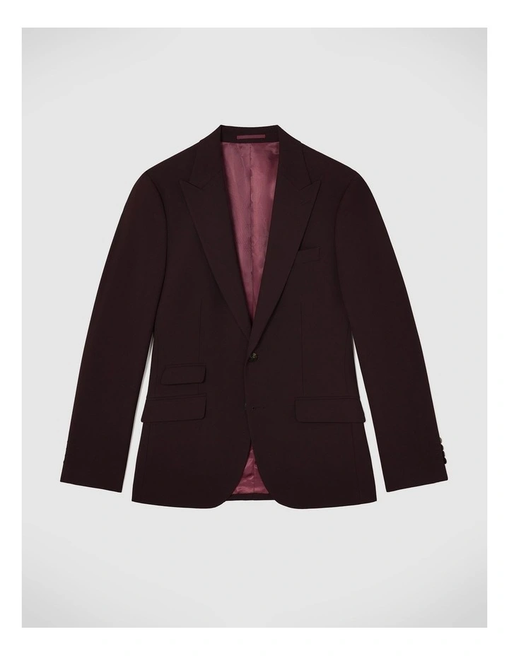 Elliot Tailored Jacket in Burgundy image 2