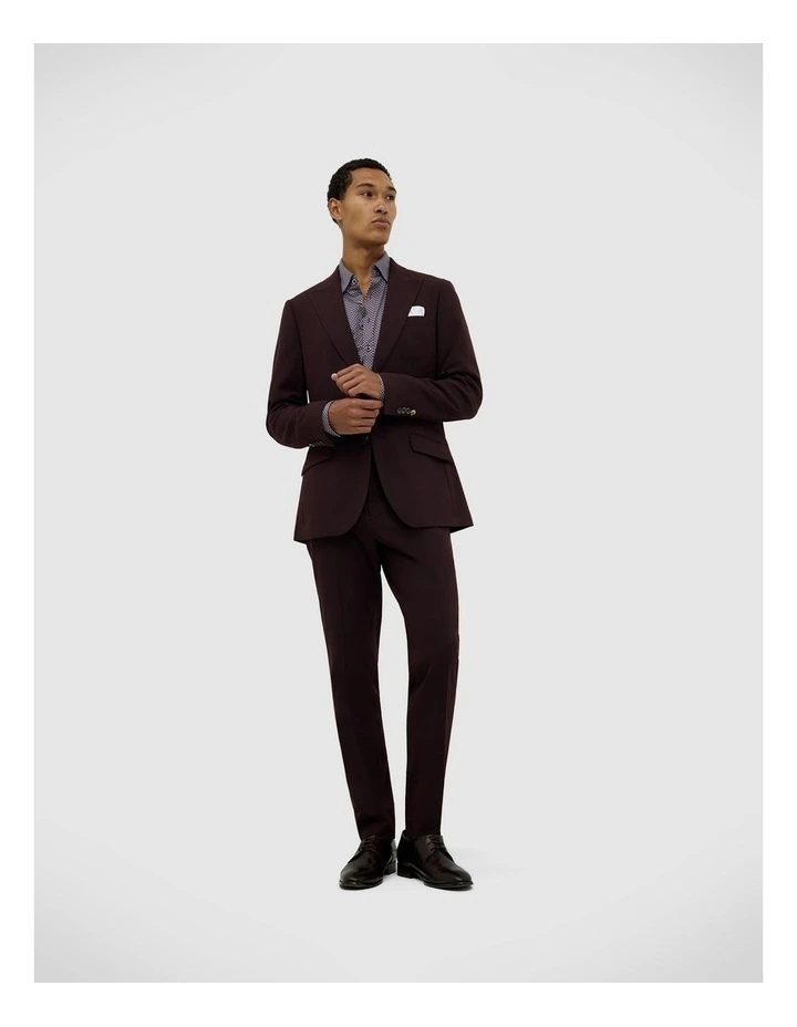 Elliot Tailored Jacket in Burgundy image 3