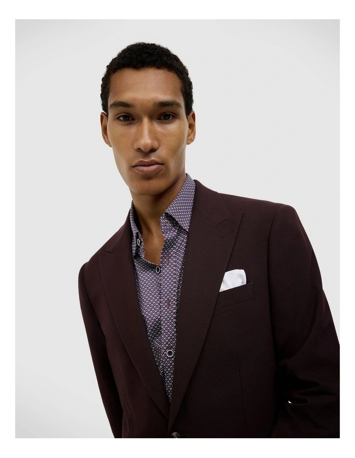 Elliot Tailored Jacket in Burgundy image 4