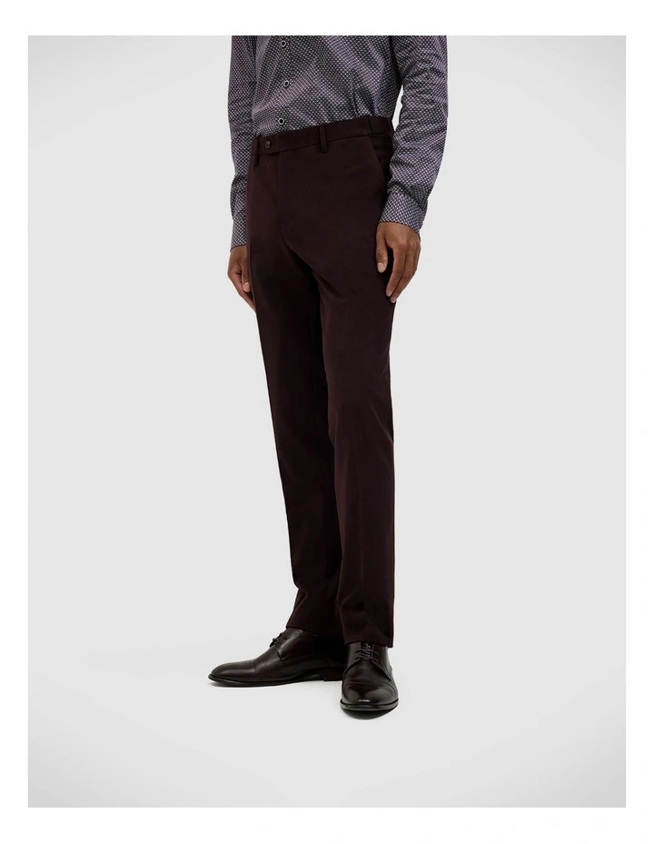Elliot Tailored Pant in Burgundy image 1