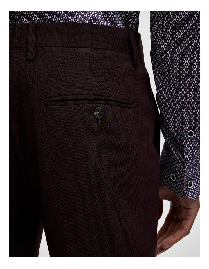 Elliot Tailored Pant in Burgundy image 7