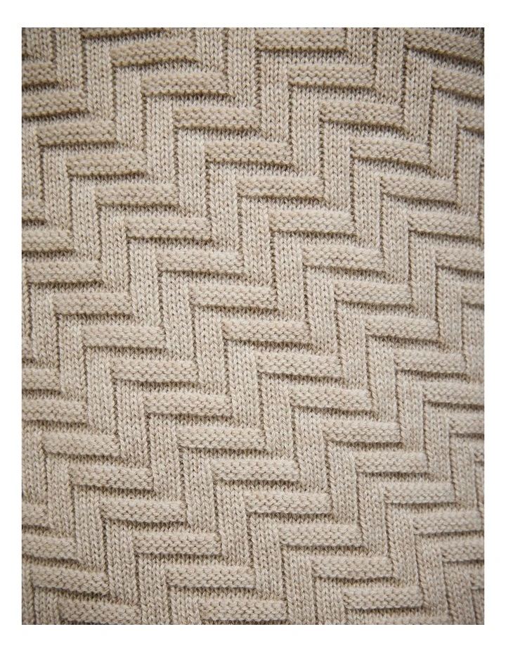 Barker Quarter Zip Knit in Fawn image 7