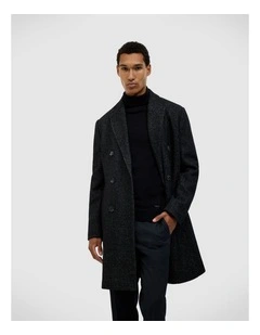 Kennedy Wool-blend Coat in Black