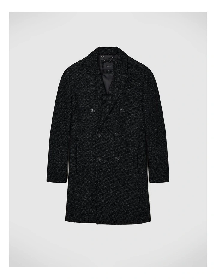 Kennedy Wool-blend Coat in Black image 2