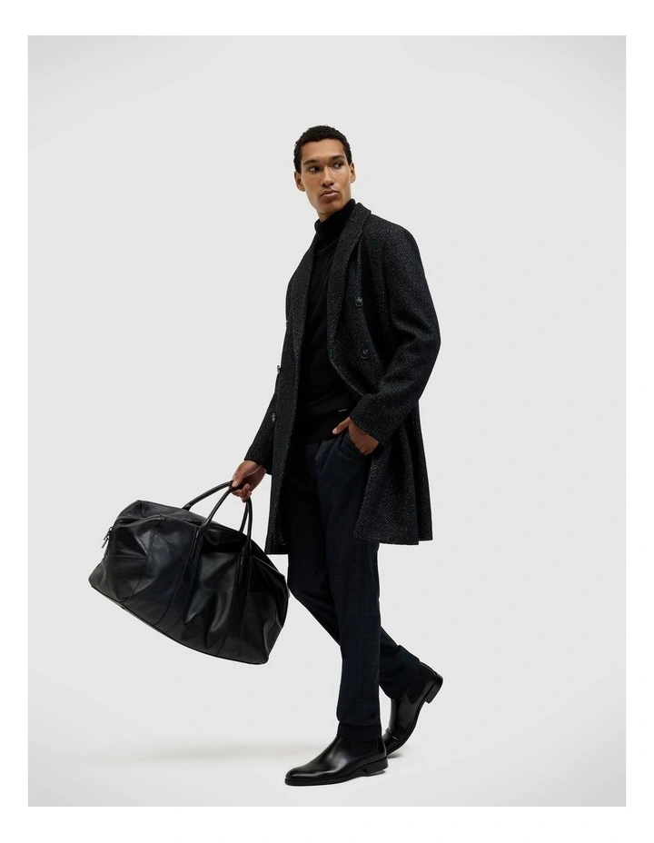 Kennedy Wool-blend Coat in Black image 3