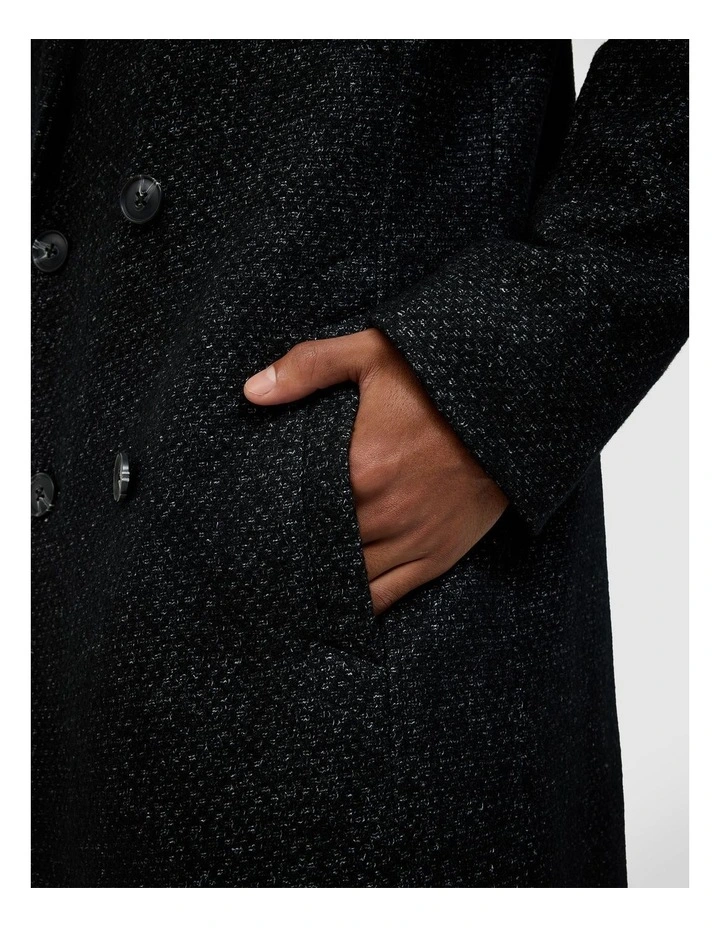 Kennedy Wool-blend Coat in Black image 7