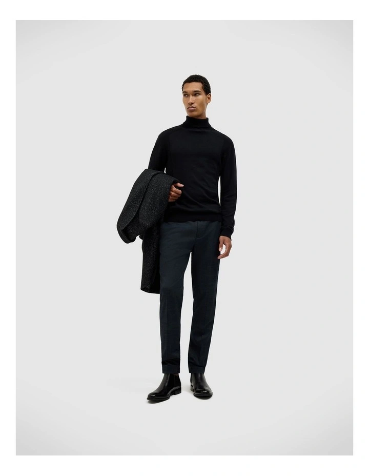 Cosmo Chenille Crew Knit in Black image 3