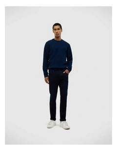 Cosmo Chenille Crew Knit in Navy