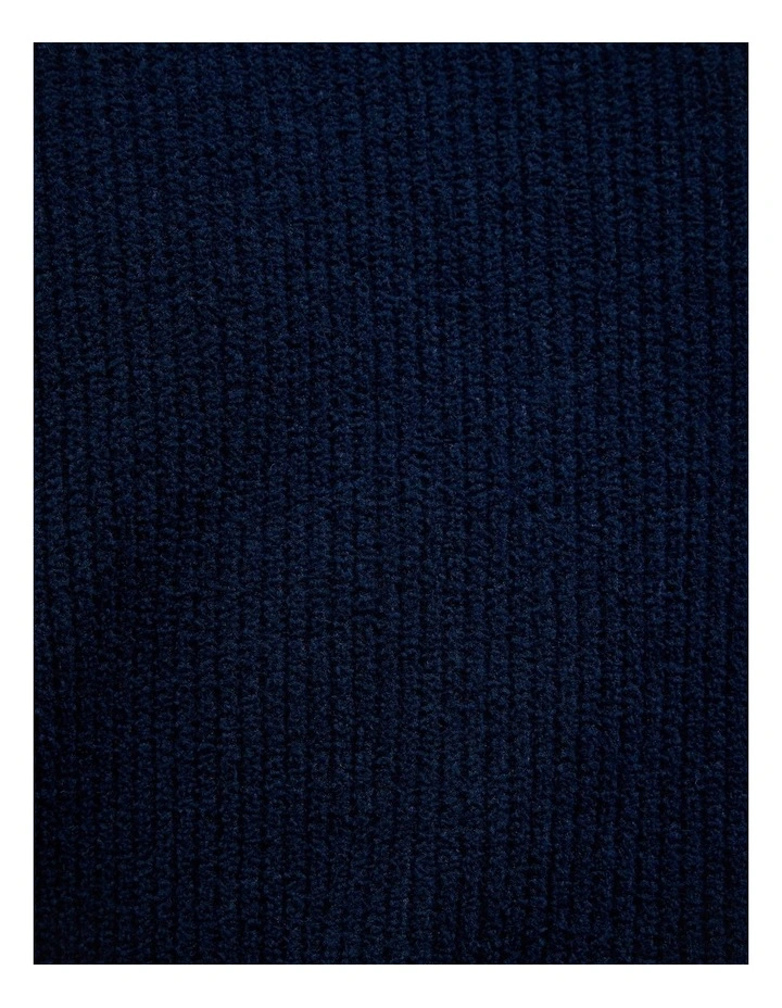 Cosmo Chenille Crew Knit in Navy image 7