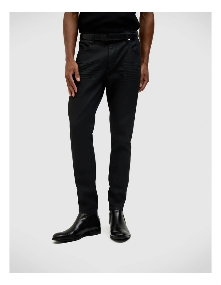 Jon Waxed Denim in Black image 1