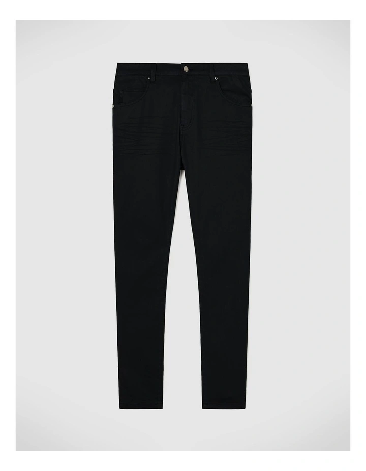 Jon Waxed Denim in Black image 2