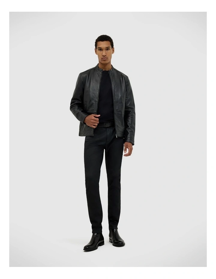 Jon Waxed Denim in Black image 3