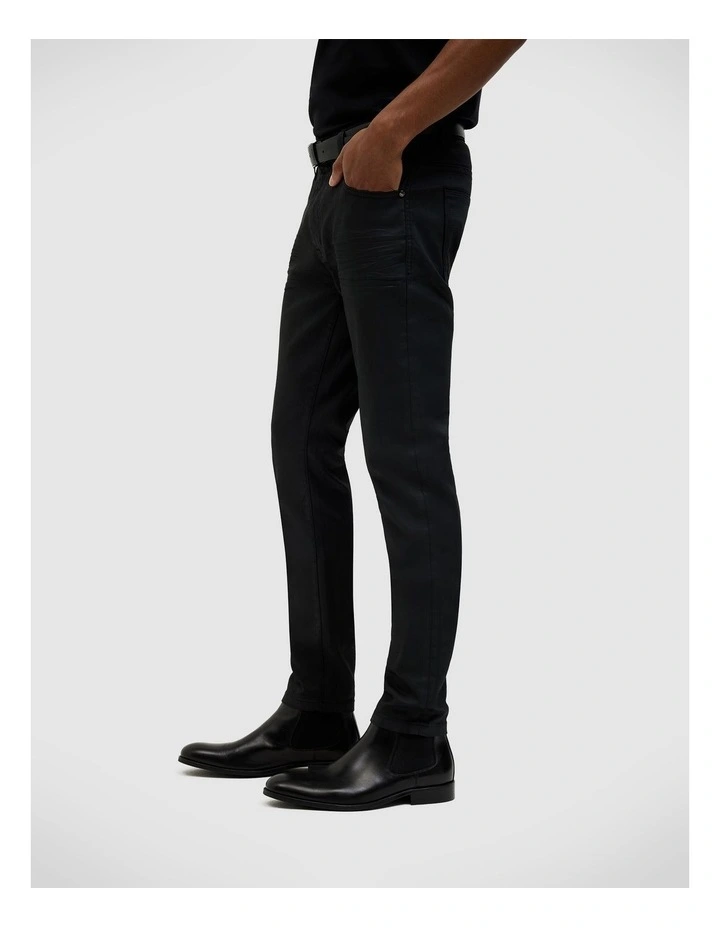 Jon Waxed Denim in Black image 4
