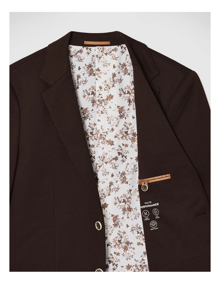 Chad Performance Blazer in Chocolate image 7