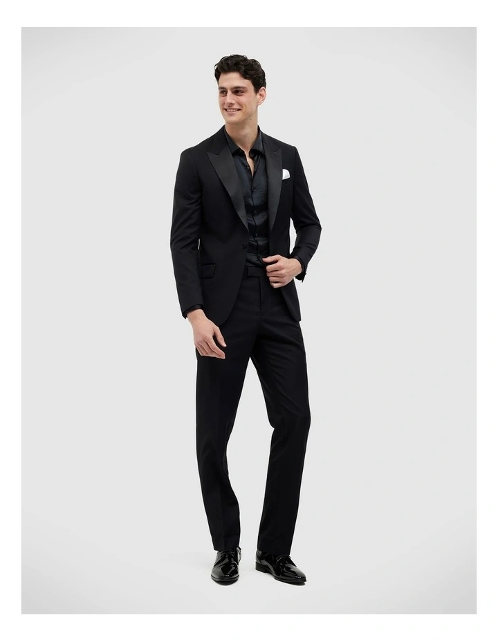 Freddie Faux Silk Shirt in Black image 6