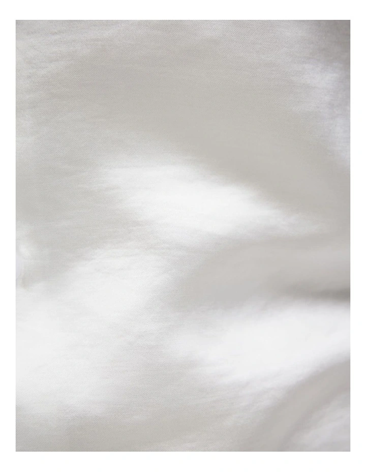 Freddie Faux Silk Shirt in White image 7