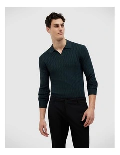 Otis Trophy Knit in Pine Green