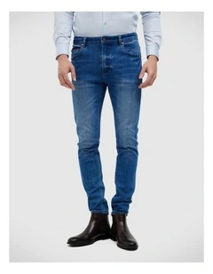 Billy Performance Denim in Mid Indigo
