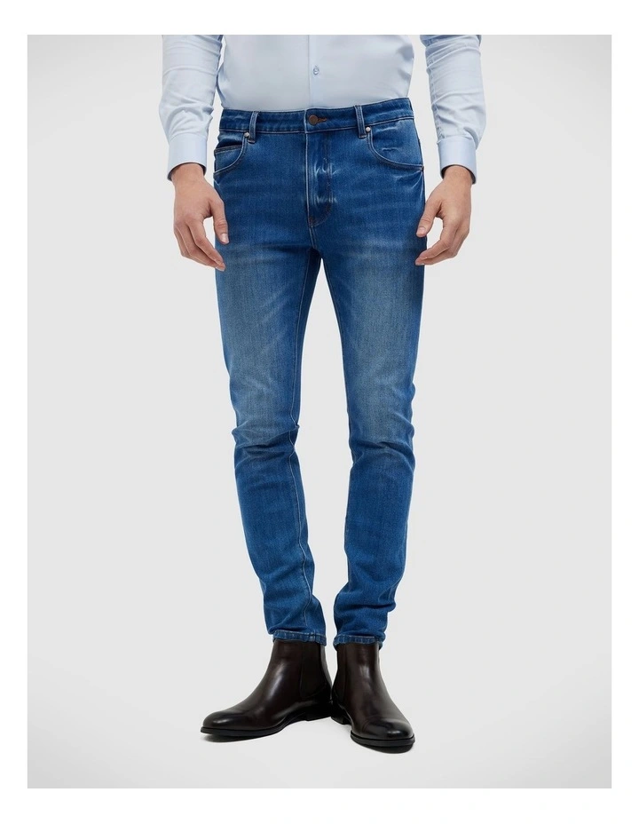 Billy Performance Denim in Mid Indigo image 1