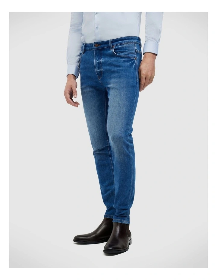 Billy Performance Denim in Mid Indigo image 4