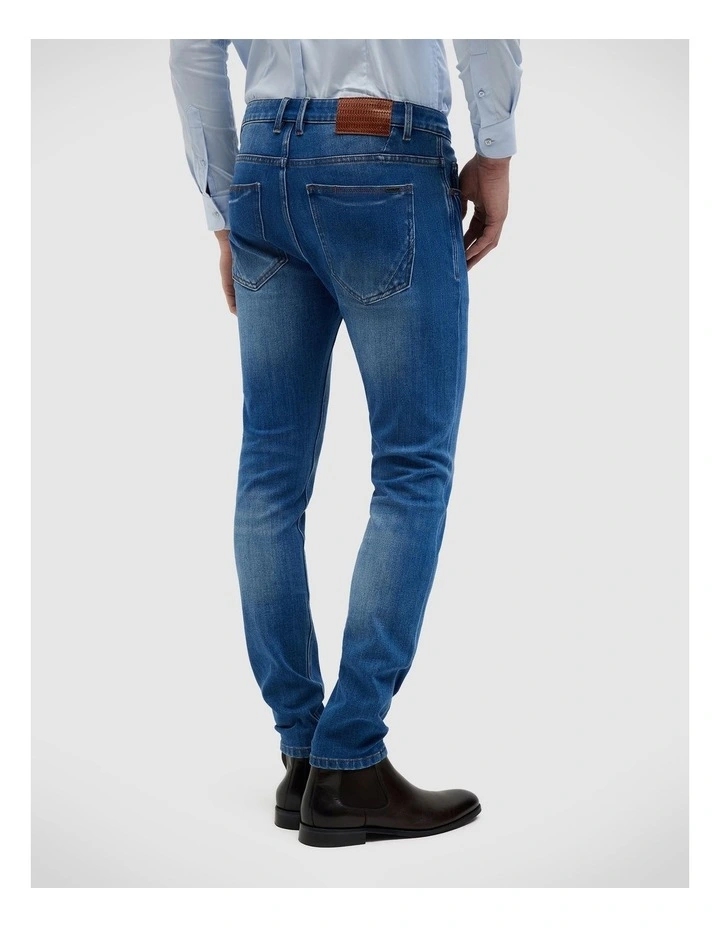 Billy Performance Denim in Mid Indigo image 5