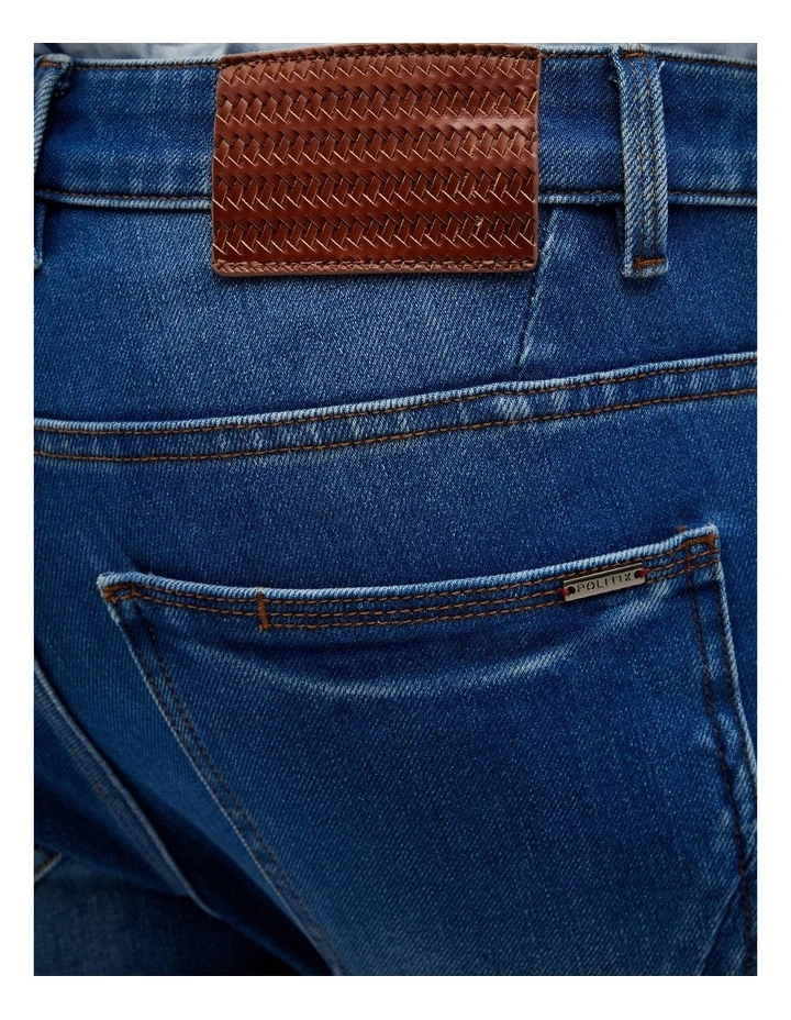 Billy Performance Denim in Mid Indigo image 6