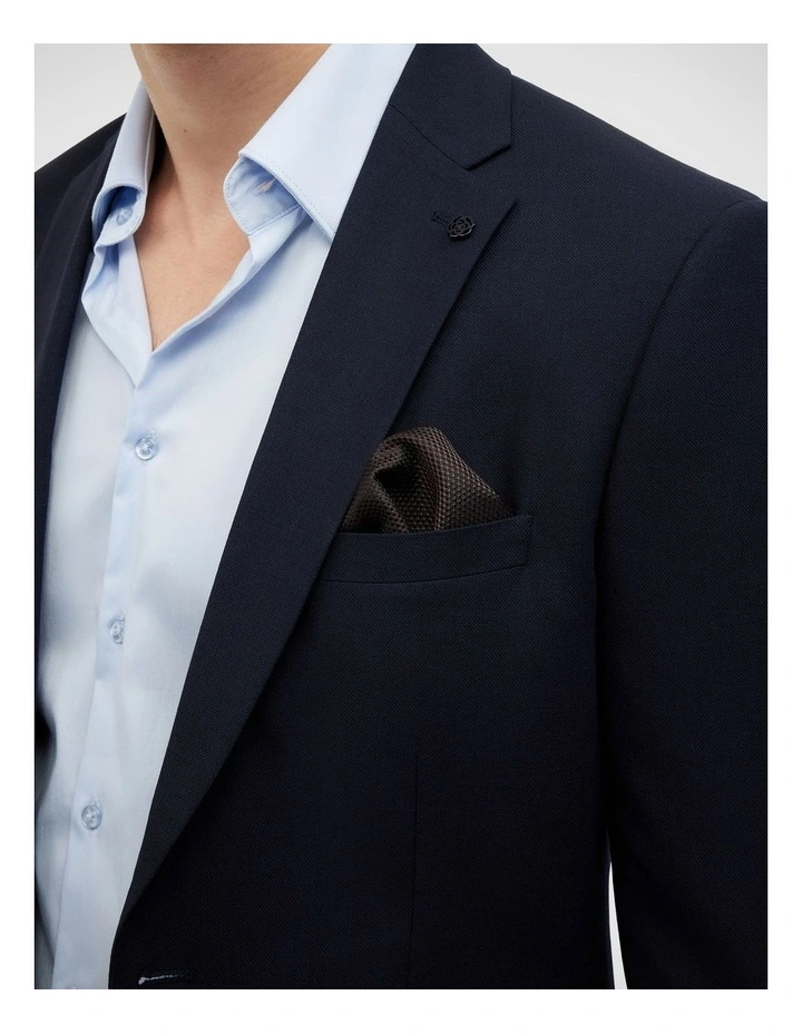 Silk Textured Two-tone Pocket Square in Chocolate image 2