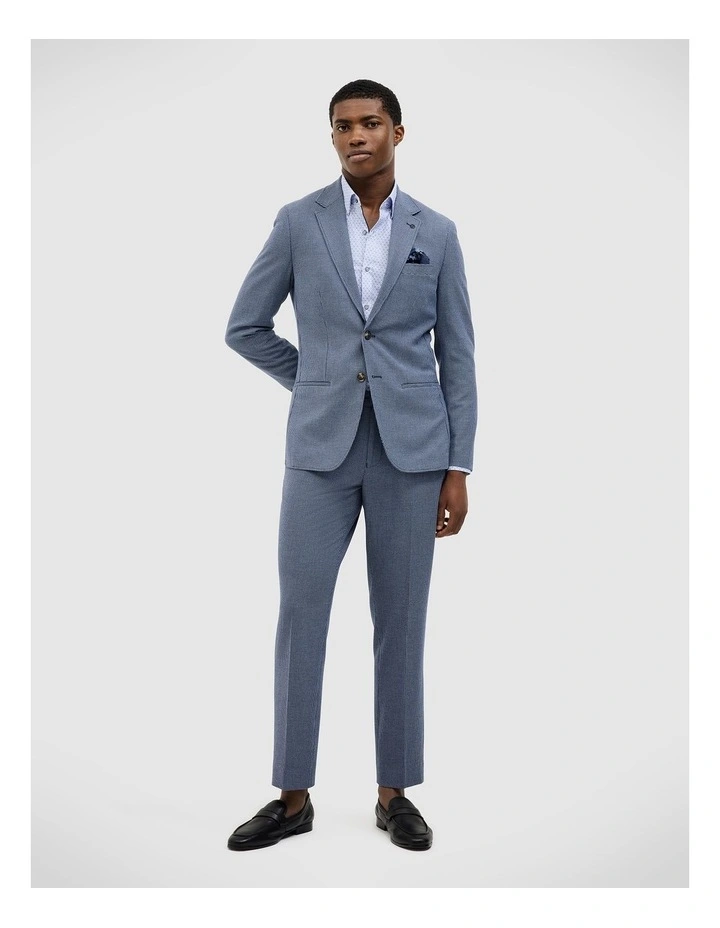 James Textured Two-toned Blazer in Blue image 3