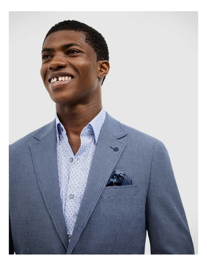 James Textured Two-toned Blazer in Blue image 4