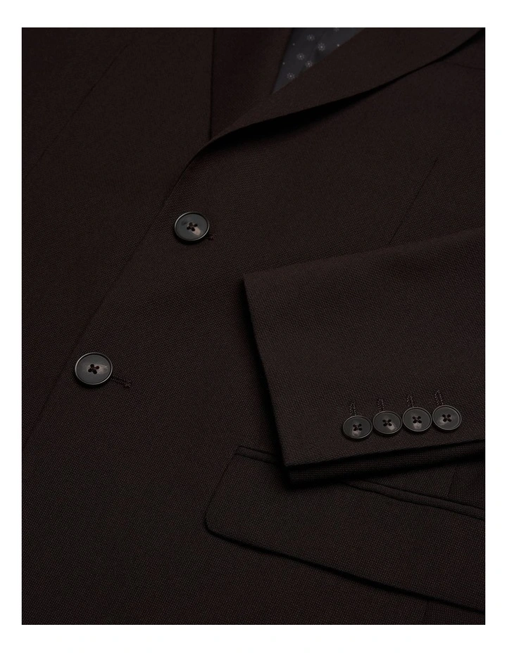 Henson Textured Tailored Jacket in Chocolate image 6