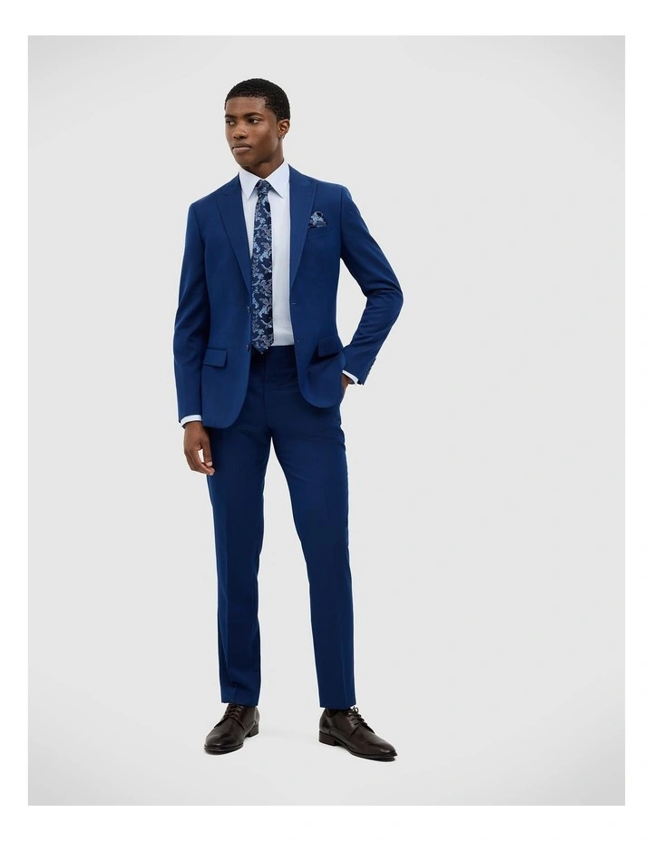 Henson Textured Tailored Jacket in Royal image 1