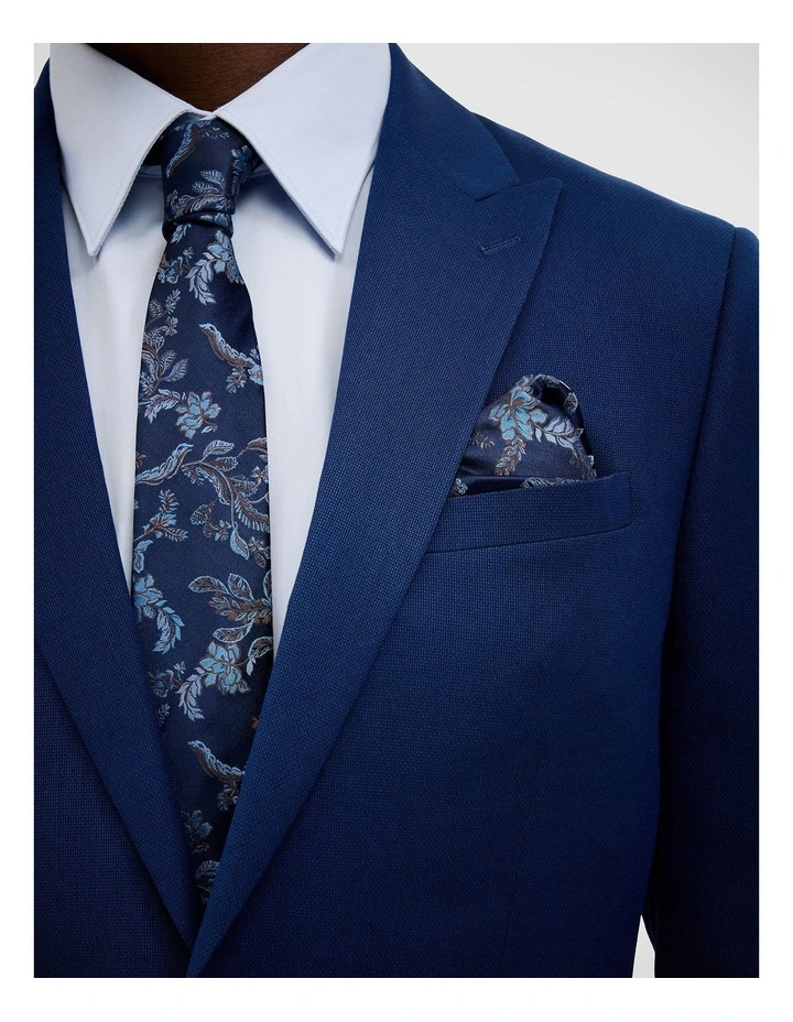 Henson Textured Tailored Jacket in Royal image 2