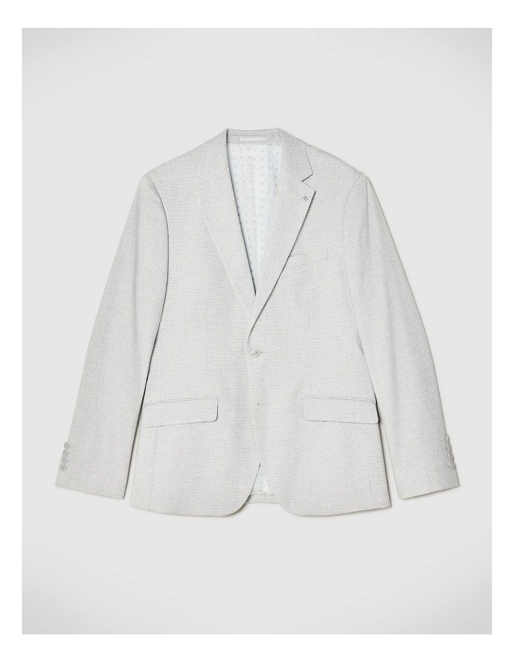 Keaton Check Tailored Jacket in Light Grey image 2