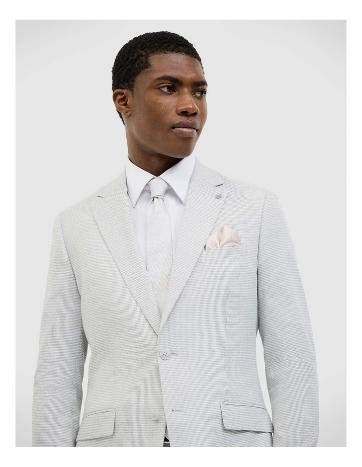 Keaton Check Tailored Jacket in Light Grey image 4