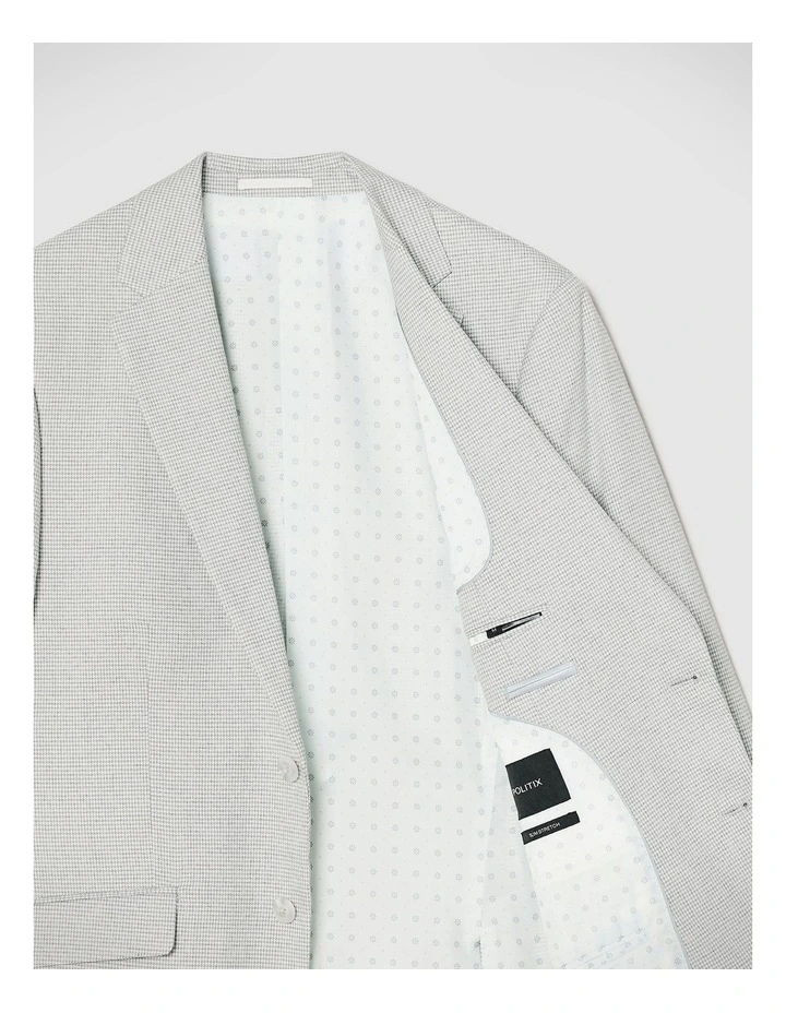 Keaton Check Tailored Jacket in Light Grey image 7