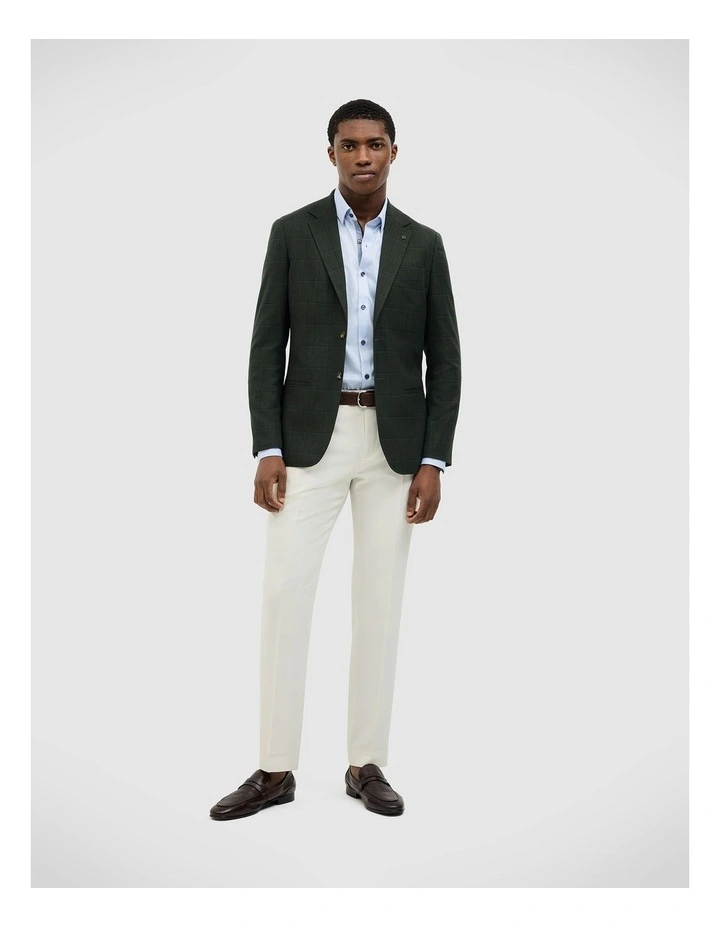 Lawson Windowpane Check Blazer in Dk Khaki image 3