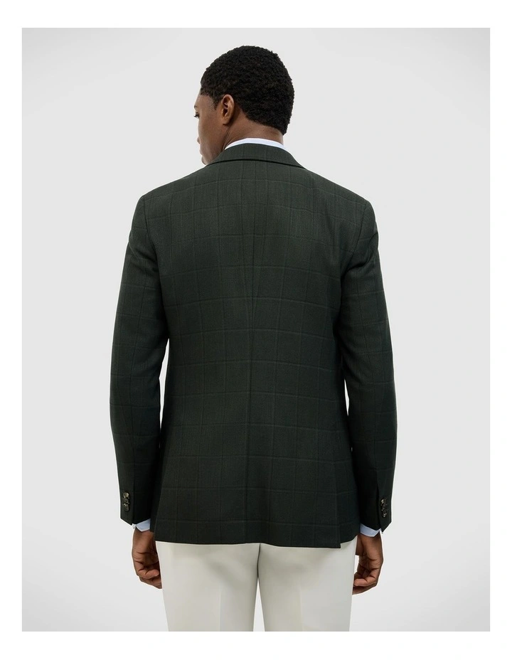 Lawson Windowpane Check Blazer in Dk Khaki image 5