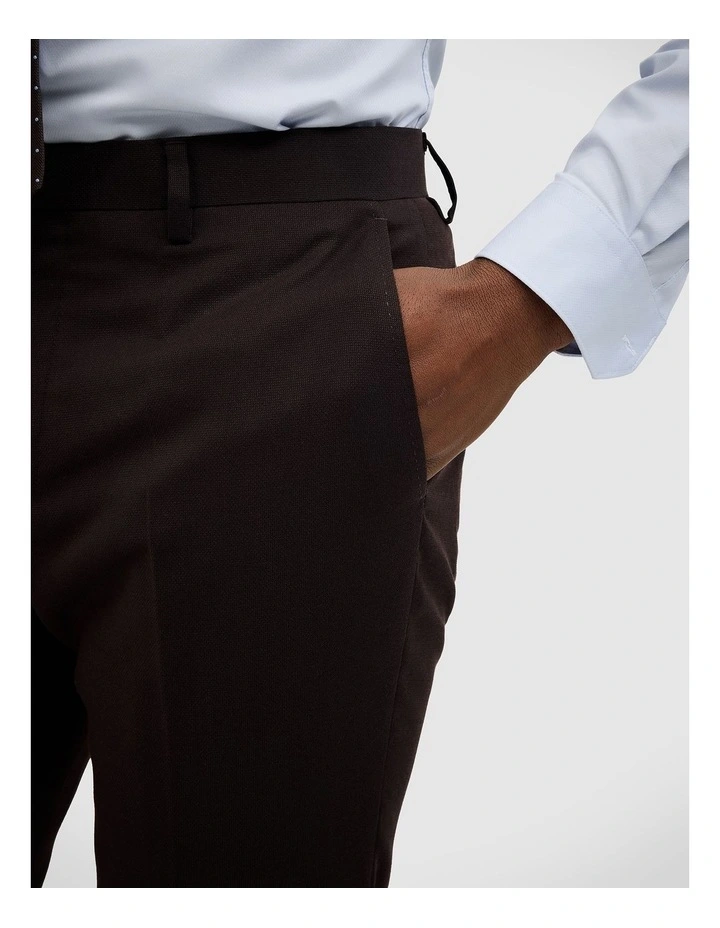 Henson Textured Tailored Pant in Chocolate image 4
