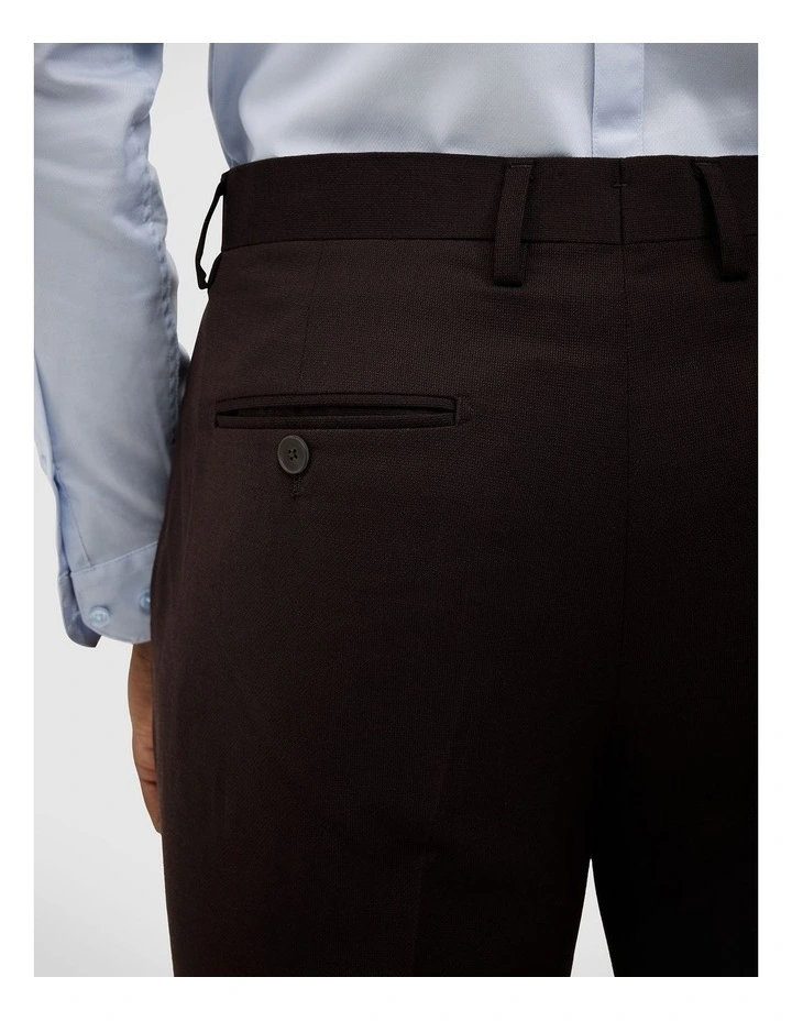 Henson Textured Tailored Pant in Chocolate image 6