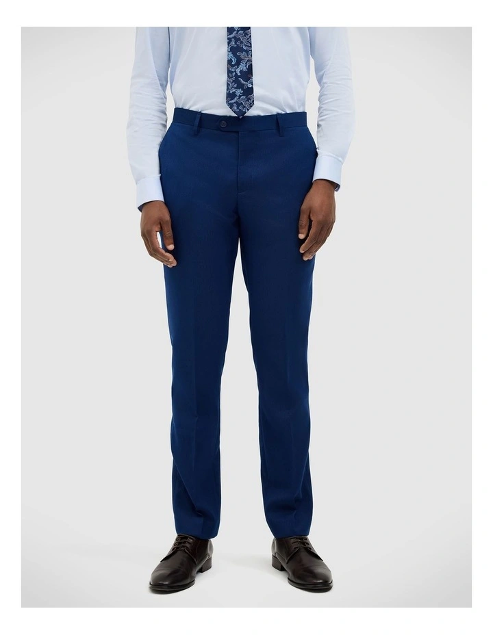 Henson Textured Tailored Pant in Royal image 3
