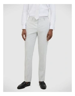 Keaton Check Tailored Pant in Light Grey